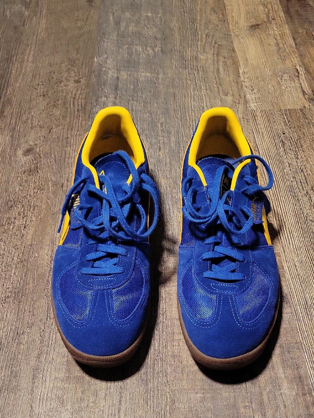 Puma Men's Blue And Yellow Suede Palermo Vintage Update